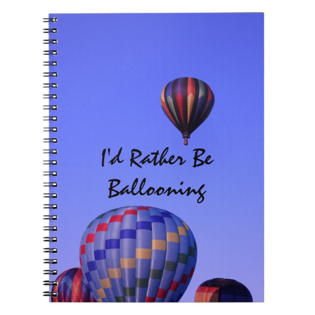 Cuaderno Prefiero estar en globo, globos de aire caliente (Frente)