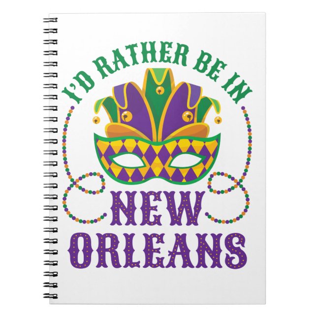 Cuaderno Prefiero estar en Nueva Orleans (Frente)