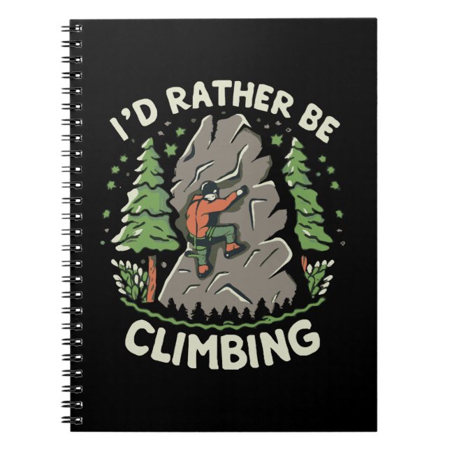 Cuaderno Prefiero estar escalando (Frente)