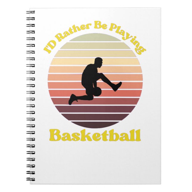 Cuaderno Prefiero jugar básquetbol (Frente)