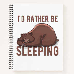 Cuaderno Prefiero ser un Lazy Bear Funny