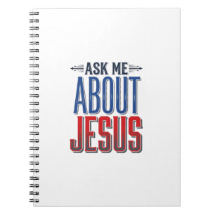 Cuaderno Pregúntame sobre Jesús Diseño de camiseta cristian