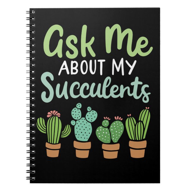 Cuaderno Pregúntame sobre mis suculentos (Frente)