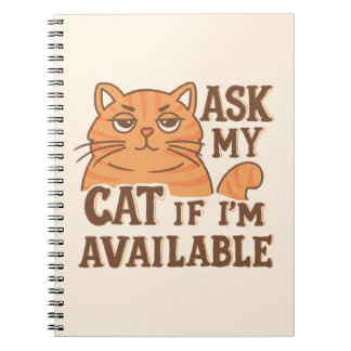 Cuaderno Pregúntele a mi gato si estoy disponible
