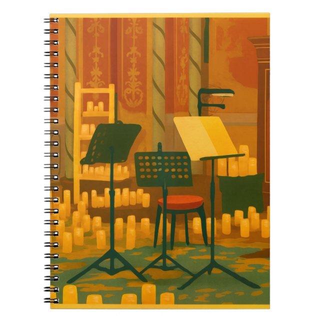 Cuaderno Preludio iluminado por velas - Sala de música, Bri (Frente)