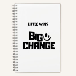 Cuaderno Premium Hardcover Little Wins Big Change Minimalis
