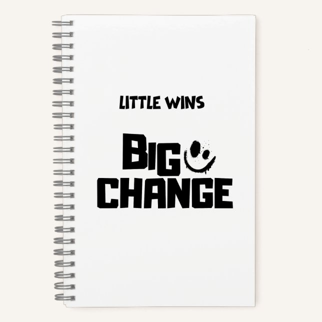 Cuaderno Premium Hardcover Little Wins Big Change Minimalis (Anverso)