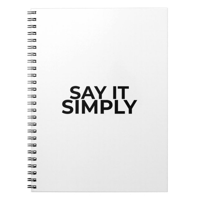 Cuaderno Premium Minimalista 'Say it Simply' (Frente)