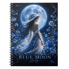 Cuaderno Premium Versión Oscura Dama Luna Azul
