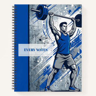 Cuaderno Prensa Elevada de Levantador de Pesas – Diseño de