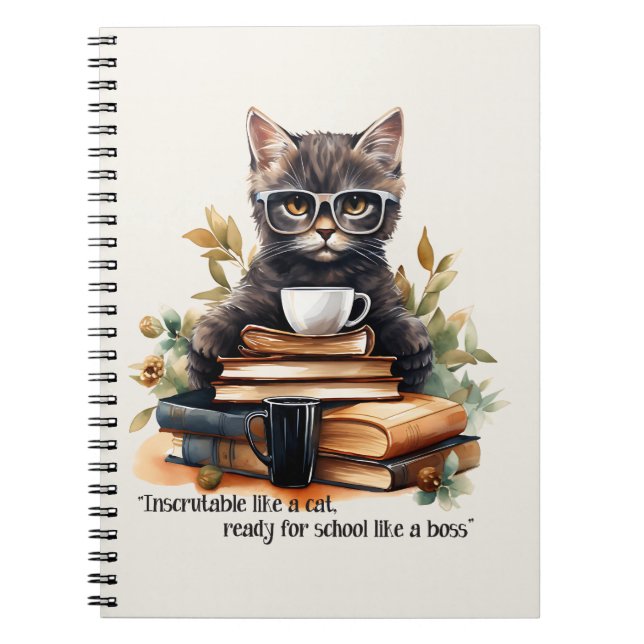 Cuaderno Preparado Para La Escuela Como Un Jefe (Frente)