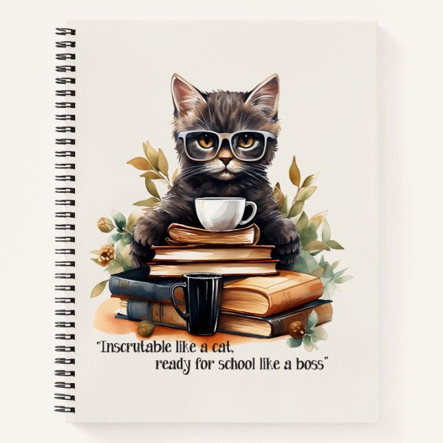 Cuaderno Preparado Para La Escuela Como Un Jefe (Anverso)