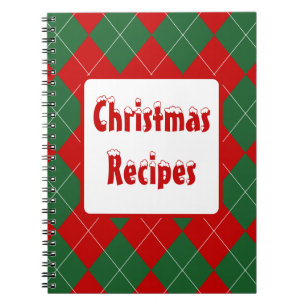 Cuaderno Preppy Argyle Tartán Diamond Plage Verde Rojo