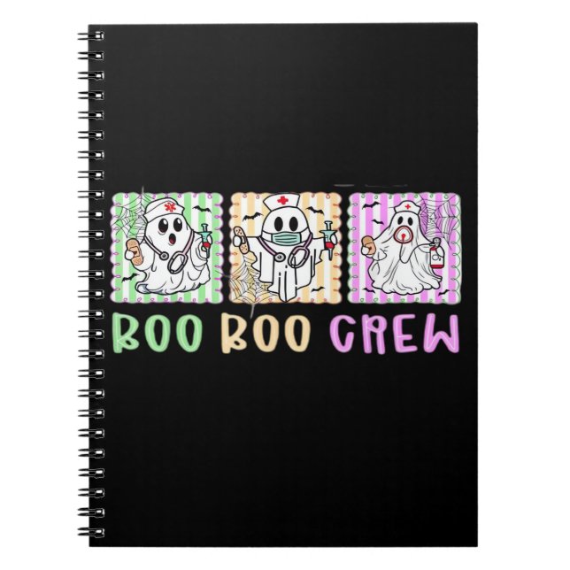 Cuaderno Preppy Boo Crew Nurse Halloween Costume Women Men  (Frente)