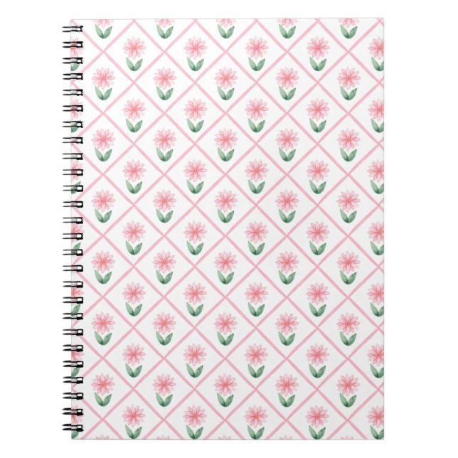 Cuaderno Preppy floral trellis grandmillenial (Frente)