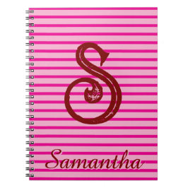 Cuaderno Preppy Moderno de Monograma para el Regre