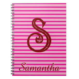 Cuaderno Preppy Moderno de Monograma para el Regre