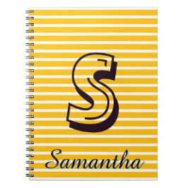 Cuaderno Preppy Moderno Monograma para el Regreso