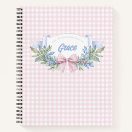Cuaderno Preppy Pink Gingham Grandmillennial