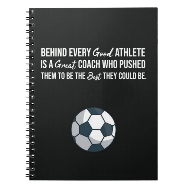 Cuaderno Presentes Negros Para Entrenadores De Fútbol Para  (Frente)