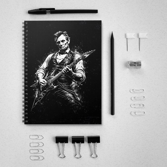Cuaderno President Abraham Lincoln Playing Guitar (Subido por el creador)