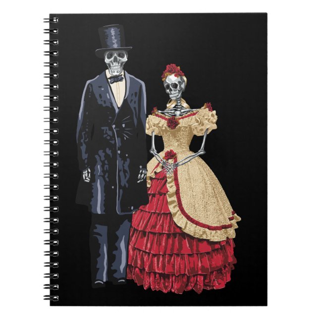 Cuaderno Presidente Lincoln Skeleton, Halloween Skeleton (Frente)
