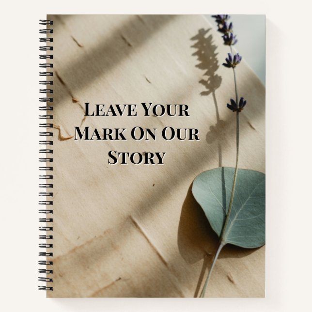 Cuaderno Pressed Rose Keepsake Guest Book | Heirloom Floral (Anverso)