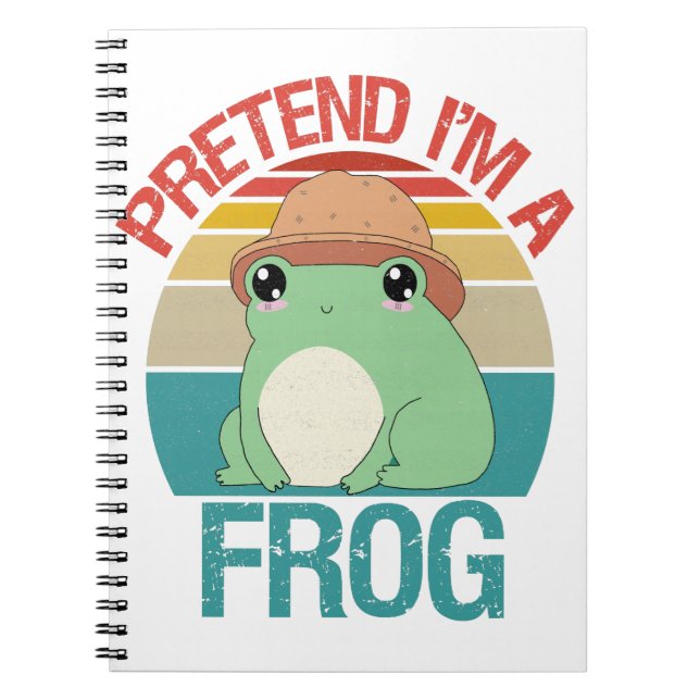 Cuaderno Pretende que soy una rata divertida Kawaii Sunset  (Frente)