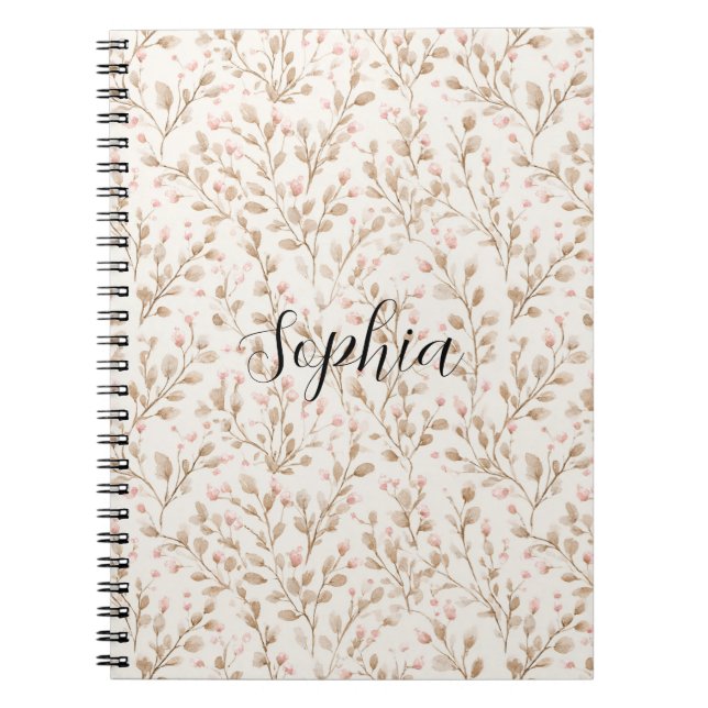 Cuaderno Pretty Blush Pink Cream Floral  (Frente)