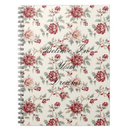 Cuaderno Pretty Chic Red Cream Floral
