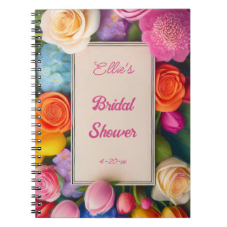 Cuaderno Pretty Floral Framed Roses Tulips Hydrangea Event 