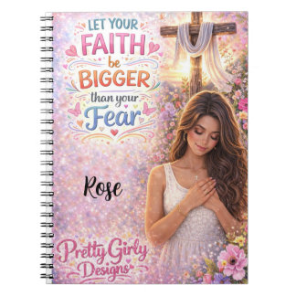 Cuaderno Pretty Girly Inspirational Floral Christian Jesus