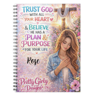 Cuaderno Pretty Girly Inspirational Floral Christian Jesus