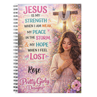 Cuaderno Pretty Girly Inspirational Floral Christian Jesus