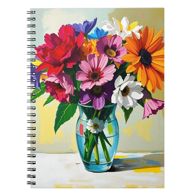 Cuaderno Pretty Glass Vase of Flowers (Frente)