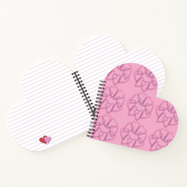 Cuaderno Pretty heart circle pattern (Interior)