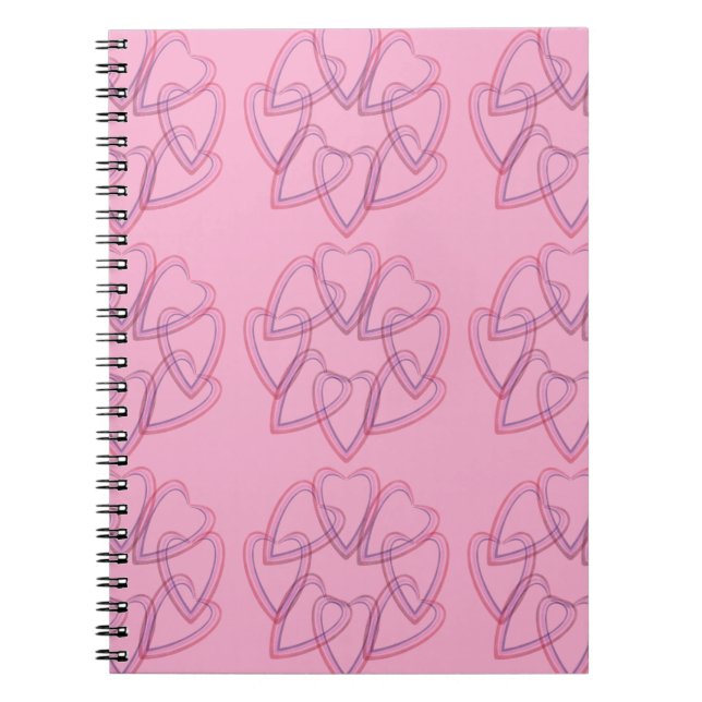 Cuaderno Pretty heart circle pattern (Frente)