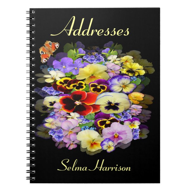 Cuaderno Pretty Pansies Address Book (Frente)