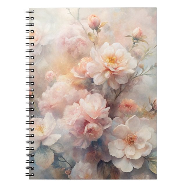 Cuaderno Pretty Pink and White Flowers  (Frente)