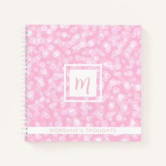 Cuaderno Pretty Pink Bubbles Monogram Square