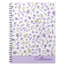 Pretty Purple Wildflowers Botanical Notebook