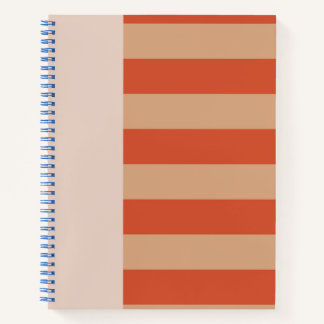 Cuaderno Pretty Rust and Orange stripes pattern 