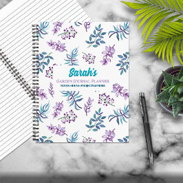 Cuaderno Pretty Watercolor Floral Garden Personalized 