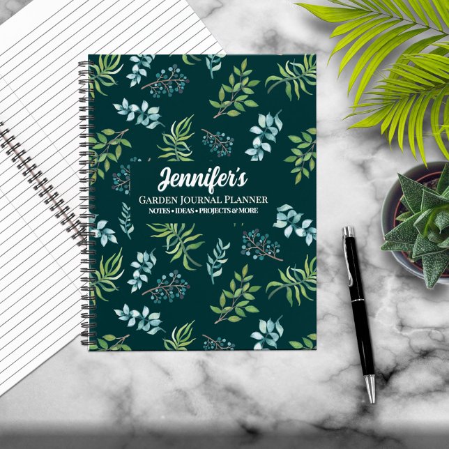 Cuaderno Pretty Watercolor Floral Garden Personalized  (Subido por el creador)