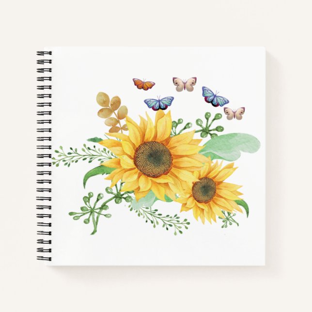 Cuaderno primavera de girasol (Anverso)