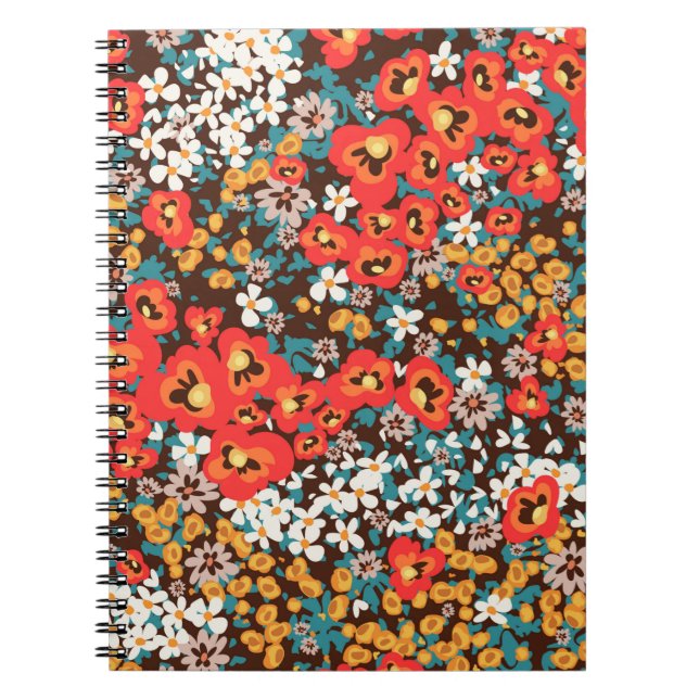 Cuaderno Primavera de moda floral, vestido de mujer de vera (Frente)