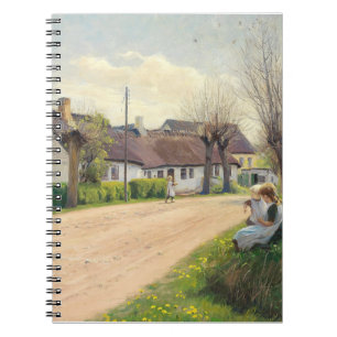 Cuaderno Primavera en el pueblo con chicas al borde de la c