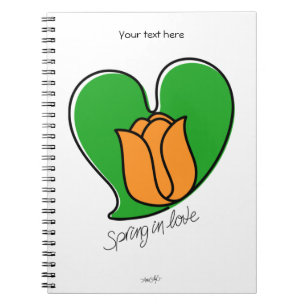 Cuaderno Primavera enamorada - Tulipanes Naranjas