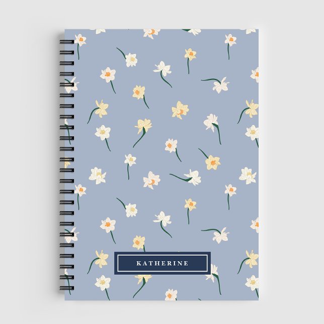 Cuaderno Primavera floral Daffodil | Azul agitado personali (Subido por el creador)