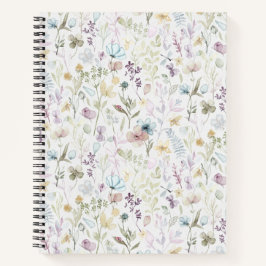 Cuaderno Primavera floral pradera acuarela floral